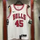 NBA Men Chicago Bulls White #45 JORDAN Jersey High Quality Name and Number Print
