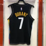 NBA Men Season 2021 Brooklyn Nets Black City #7 DURANT Jersey High Quality Name and Number Print