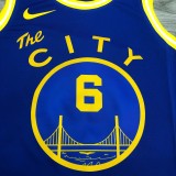 NBA Men Season 2021 Golden State Warriors the City Blue #6 YOUNG Jersey High Quality Name and Number Print