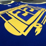 NBA Men Season 2021 Golden State Warriors the City Blue #22 WIGGINS Jersey High Quality Name and Number Print