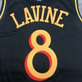 NBA Men Season 2021 Chicago Bulls Black #8 LAVINE Jersey High Quality Name and Number Print