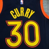 NBA Men Season 2021 Golden State Warriors #30 CURRY Black City Jersey High Quality Name and Number Print