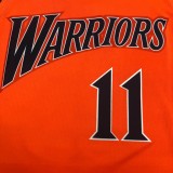 NBA Men Season 2021 Golden State Warriors Up-and-coming Star Orange #11 THOMPSON Jersey High Quality Name and Number Print
