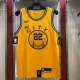 NBA New Season Men Golden State Warriors the City Yellow #22 WIGGINS Jersey High Quality Name and Number Print
