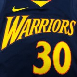 NBA Men Season 2021 Golden State Warriors Up-and-coming Star Dark Blue #30 CURRY Jersey High Quality Name and Number Print