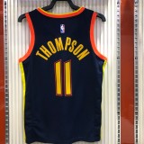 NBA Men Season 2021 Golden State Warriors #11 THOMPSON Black City Jersey High Quality Name and Number Print