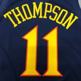 NBA Men Season 2021 Golden State Warriors Up-and-coming Star Dark Blue #11 THOMPSON Jersey High Quality Name and Number Print