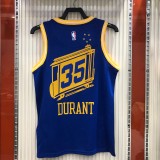 NBA Men Season 2021 Golden State Warriors the City Blue #35 DURANT Jersey High Quality Name and Number Print