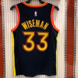 NBA Men Season 2021 Golden State Warriors #33 WISEMAN Black City Jersey High Quality Name and Number Print