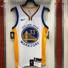 NBA Men Golden State Warriors White #33 WISEMAN Jersey High Quality Name and Number Print