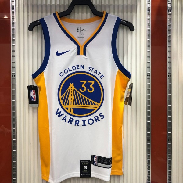 NBA Men Golden State Warriors White #33 WISEMAN Jersey High Quality Name and Number Print