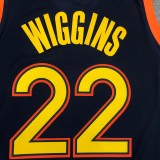 NBA Men Season 2021 Golden State Warriors #22 WIGGINS Black City Jersey High Quality Name and Number Print