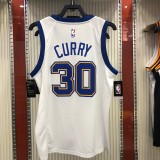 NBA Men Golden State Warriors Retro White #30 CURRY Jersey High Quality Name and Number Print