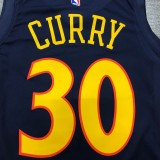 NBA Men Season 2021 Golden State Warriors Up-and-coming Star Dark Blue #30 CURRY Jersey High Quality Name and Number Print