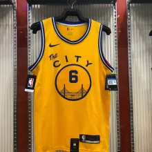 NBA New Season Men Golden State Warriors the City Yellow #6 YOUNG Jersey High Quality Name and Number Print