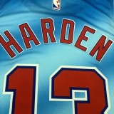 NBA Men Season 2021 Brooklyn Nets Blue Retro #13 HARDEN Jersey High Quality Name and Number Print