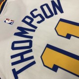 NBA Men Golden State Warriors New Model Retro White #11 THOMPSON Jersey High Quality Name and Number Print