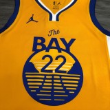 NBA Season 2021 Men Golden State Warriors ##22 WIGGINS Yellow Jersey wih Jordan Logo High Quality Name and Number Print