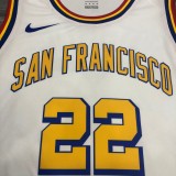 NBA Men Golden State Warriors New Model Retro White #22 WIGGINS Jersey High Quality Name and Number Print