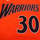 NBA Men Season 2021 Golden State Warriors Up-and-coming Star Orange #30 CURRY Jersey High Quality Name and Number Print