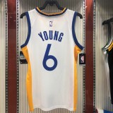 NBA Men Golden State Warriors White #6 YOUNG Jersey High Quality Name and Number Print