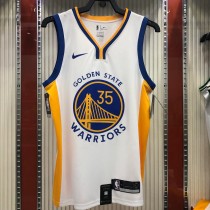 NBA Men Golden State Warriors White #35 DURANT Jersey High Quality Name and Number Print