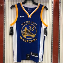 NBA Men Golden State Warriors Blue ##33 WISEMAN Jersey High Quality Name and Number Print