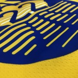 NBA Season 2021 Men Golden State Warriors ##22 WIGGINS Yellow Jersey wih Jordan Logo High Quality Name and Number Print