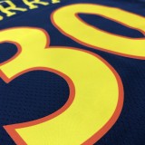 NBA Men Season 2021 Golden State Warriors Up-and-coming Star Dark Blue #30 CURRY Jersey High Quality Name and Number Print