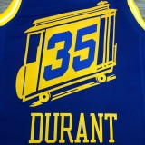 NBA Men Season 2021 Golden State Warriors the City Blue #35 DURANT Jersey High Quality Name and Number Print