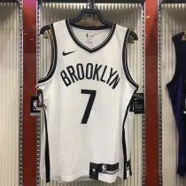 NBA Men New Brooklyn Nets White #7 DURANT Jersey High Quality Name and Number Print