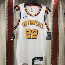 NBA Men Golden State Warriors New Model Retro White #22 WIGGINS Jersey High Quality Name and Number Print