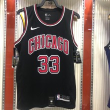 NBA Men Chicago Bulls Black ##33 PIPPEN Jersey High Quality Name and Number Print
