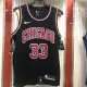 NBA Men Chicago Bulls Black ##33 PIPPEN Jersey High Quality Name and Number Print