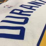 NBA Men Golden State Warriors New Model Retro White #35 DURANT Jersey High Quality Name and Number Print