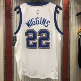 NBA Men Golden State Warriors Retro White #22 WIGGINS Jersey High Quality Name and Number Print