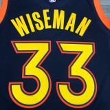 NBA Men Season 2021 Golden State Warriors #33 WISEMAN Black City Jersey High Quality Name and Number Print