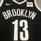 NBA Men New Brooklyn Nets Black #13 HARDEN Jersey High Quality Name and Number Print