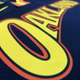 NBA Men Season 2021 Golden State Warriors #11 THOMPSON Black City Jersey High Quality Name and Number Print