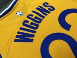 NBA Season 2021 Men Golden State Warriors ##22 WIGGINS Yellow Jersey wih Jordan Logo High Quality Name and Number Print