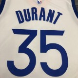 NBA Men Golden State Warriors White #35 DURANT Jersey High Quality Name and Number Print