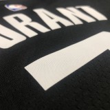 NBA Men New Brooklyn Nets Black #7 DURANT Jersey High Quality Name and Number Print