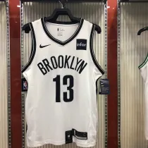 NBA Men New Brooklyn Nets White #13 HARDEN Jersey High Quality Name and Number Print