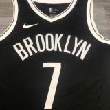 NBA Men New Brooklyn Nets Black #7 DURANT Jersey High Quality Name and Number Print