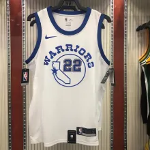NBA Men Golden State Warriors Retro White #22 WIGGINS Jersey High Quality Name and Number Print
