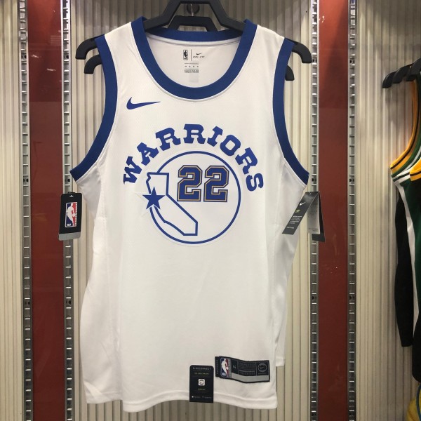 NBA Men Golden State Warriors Retro White #22 WIGGINS Jersey High Quality Name and Number Print