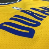 NBA Season 2021 Men Golden State Warriors #35 DURANT Yellow Jersey wih Jordan Logo High Quality Name and Number Print