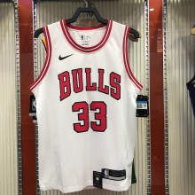 NBA Men Chicago Bulls White #33 PIPPEN Jersey High Quality Name and Number Print