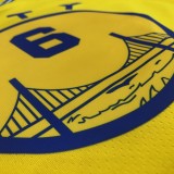 NBA New Season Men Golden State Warriors the City Yellow #6 YOUNG Jersey High Quality Name and Number Print