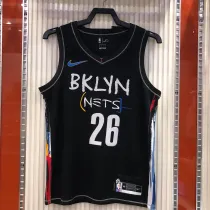 NBA Men Season 2021 Brooklyn Nets Black City #26 DINWDDIE Jersey High Quality Name and Number Print